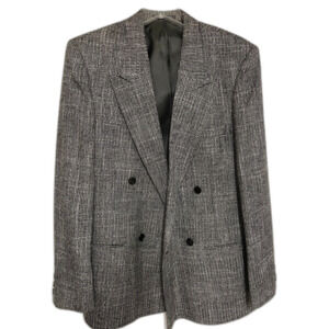 Vintage one button sport coat blazer Men's Mr. J Shop Jacobson's gray tweed 37R